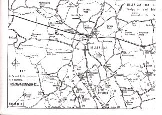 Billericay Numbered Footpath Map