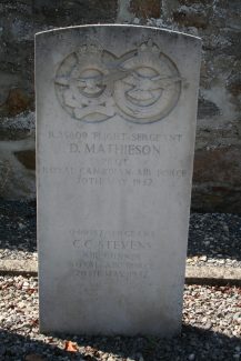 The headstone of Sgt. Stevens